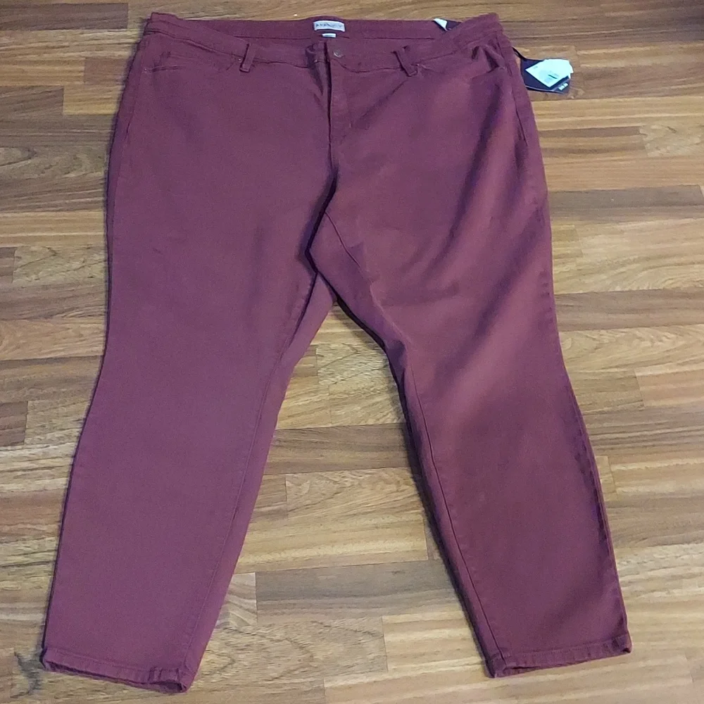 Ava & Viv Burgundy Skinny Jeans - Picture 2 of 6